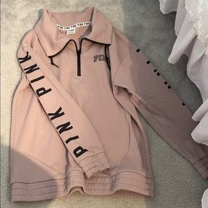 Pink quarter zip hoodie